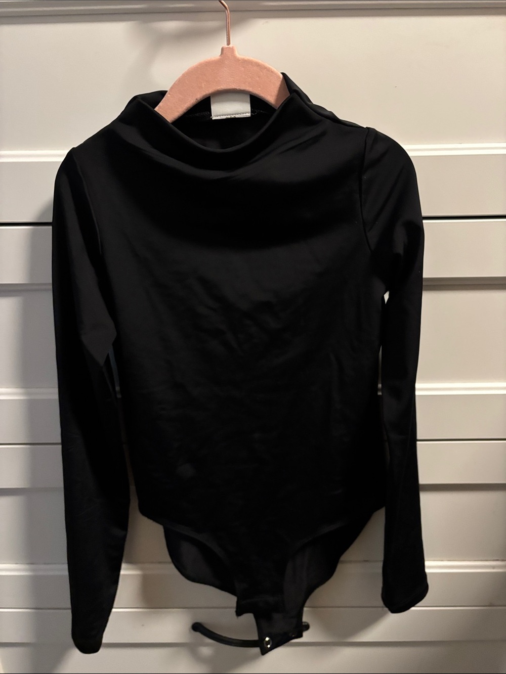 Zara Black Long Sleeve One-Piece Bodysuit